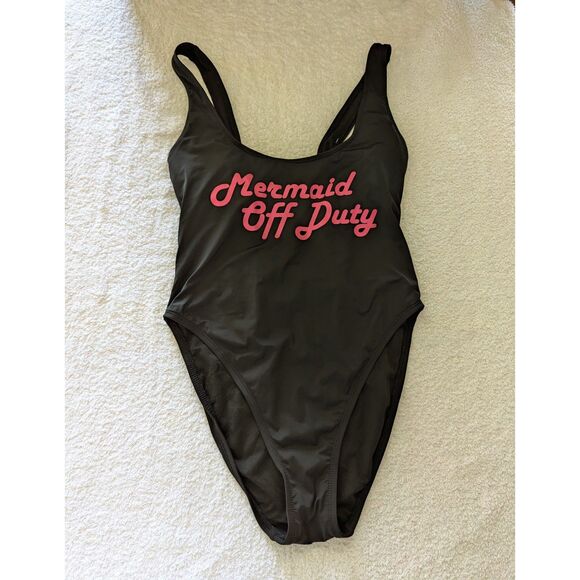 Francesca’s Swim "Mermaid Off Duty" One Piece Tie Back Swimsuit  Sz L - Picture 11 of 11